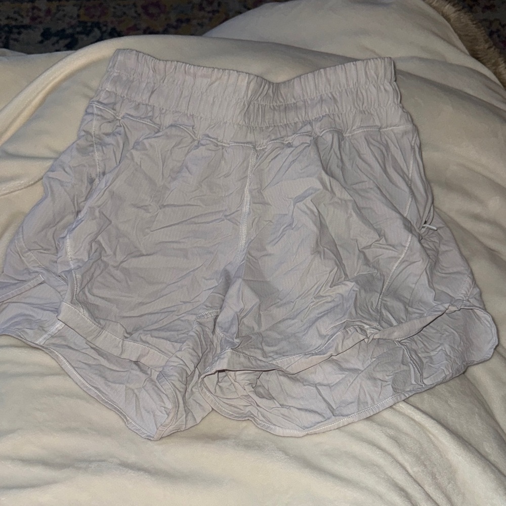 Lululemon white track that shorts